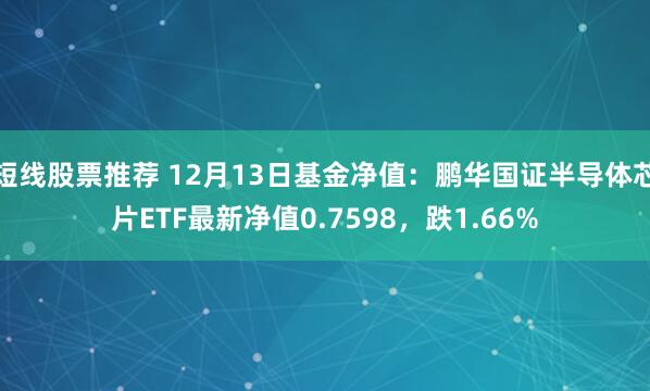 短线股票推荐 12月13日基金净值：鹏华国证半导体芯片ETF最新净值0.7598，跌1.66%